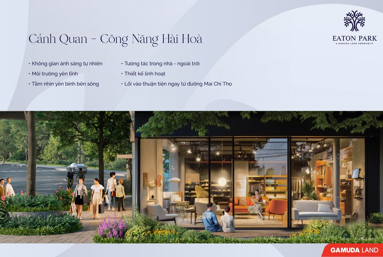 cảnh quan mặt ngoài Shophouse