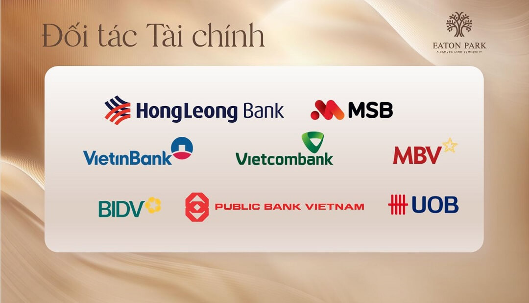 danh sách 8 ngân hàng cho vay mua Eaton Park