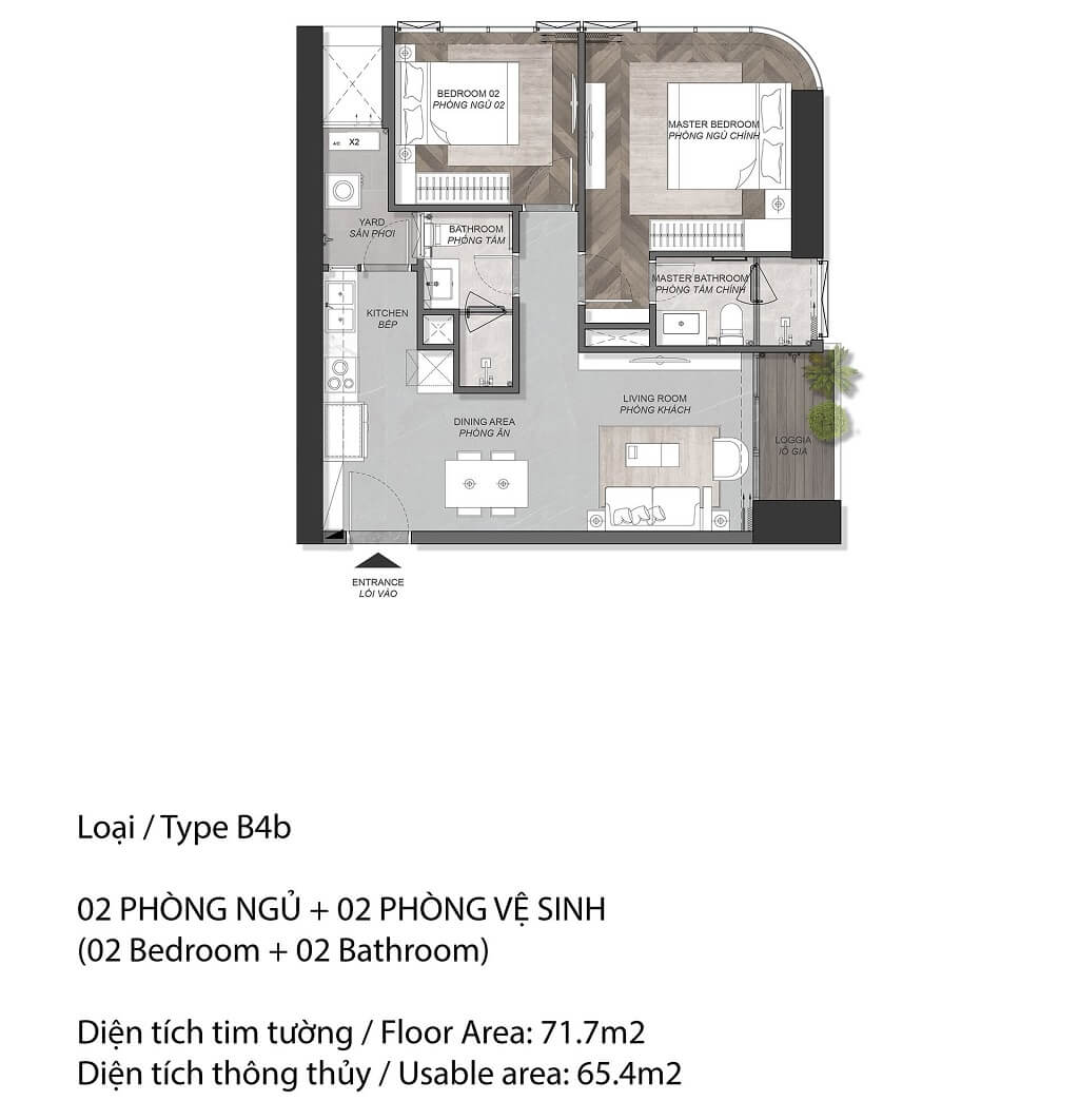Giá Bán 2 Phòng Ngủ Tháp A5 Căn Số 8 Eaton Park