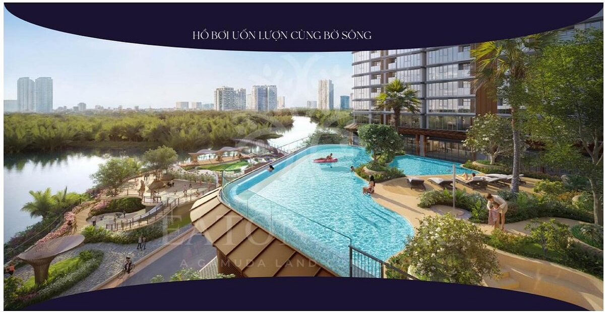 tiện ích nội khu hồ bơi ven sông Eaton Park